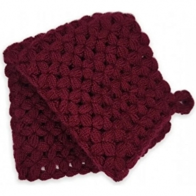 El örgüsü Lif 19x24 cm - Bordo - El, Yüz ve Vücut Temizleyici yumuşak Lif